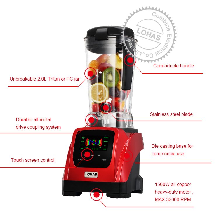 2020 Home Appliances Heavy Duty Commercial Electric Food Juice Blender