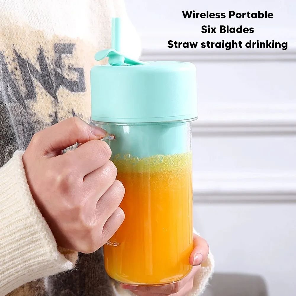 USB Portable Personal Fresh Juice Mini Fast Blender Cup Mixer ABS/PC Material Smoothie Fruit Juicer Cup Reusable Bottles