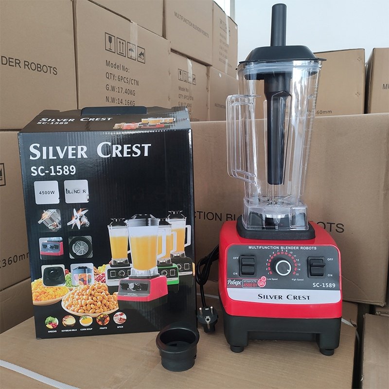 4500W Heavy Duty Electric Commercial Blender Multifunctional Household Juicer Smoothie Maker Fruit Juicer Plastic 220v English