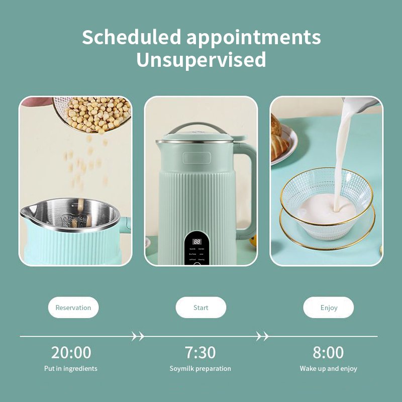800ml Big Capacity Intelligent Display Touch Screen Ten 304 Stainless Steel Leaves Blender Suitable for 3-5 Persons