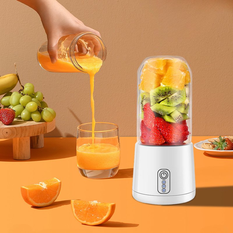 2024 New USB Charging Fresh Orange Juicer Electric Mini Blender Smoothies Six Blades Portable Blenders and Juicers Machine