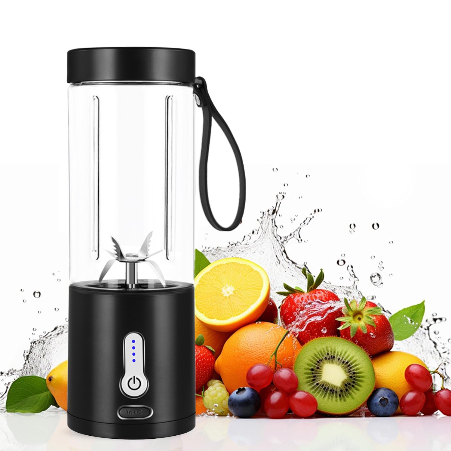 Ligkevan 6 Stainless Steel 304 Blades Housing Juicers For Household Battery Powered Juicers Portable Blender Fruit Juicer