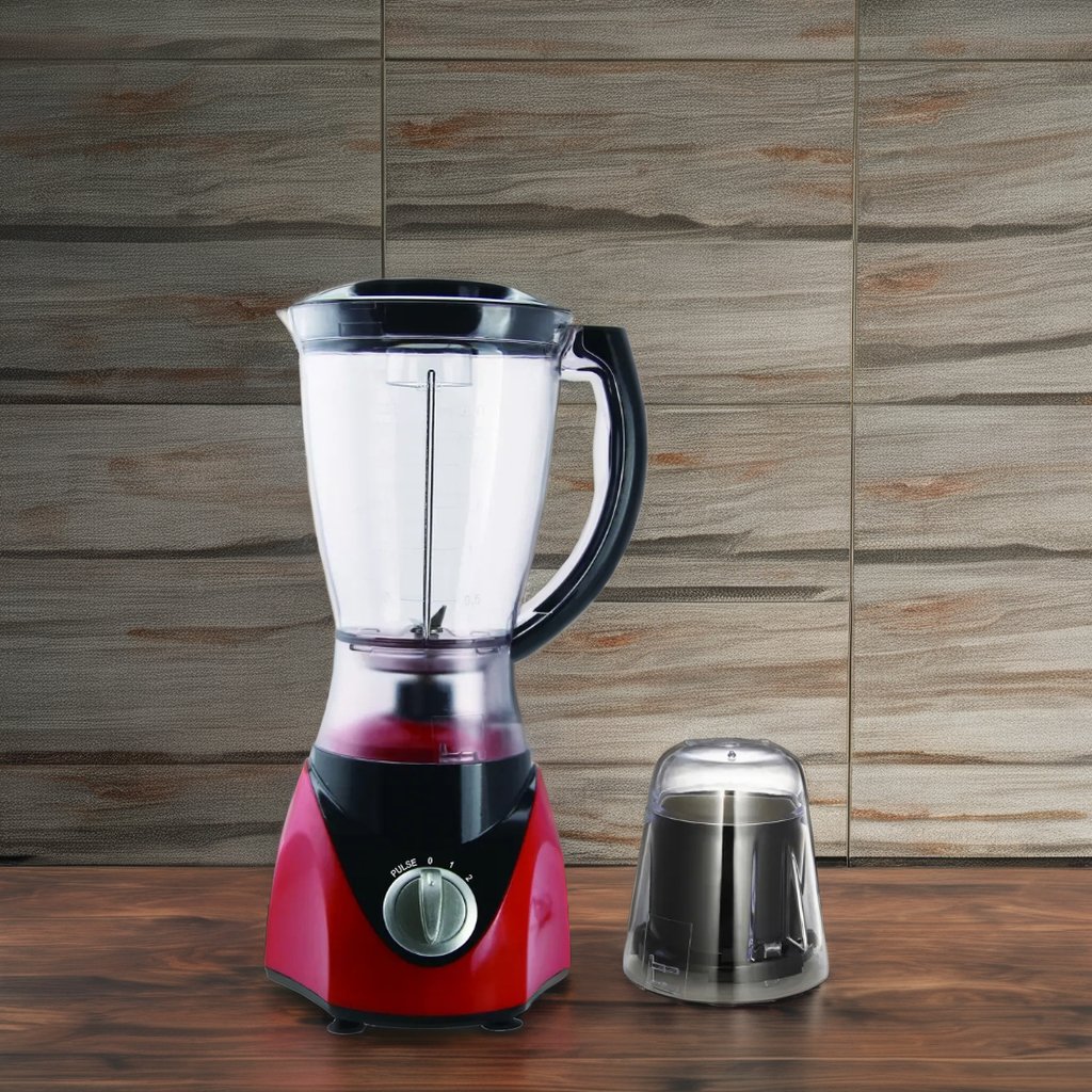 Factory Price 350W 2 In 1 1.5L Plastic Jar Glass Jar 4 Speeds Electric Blender Table Blender Mixer Blender