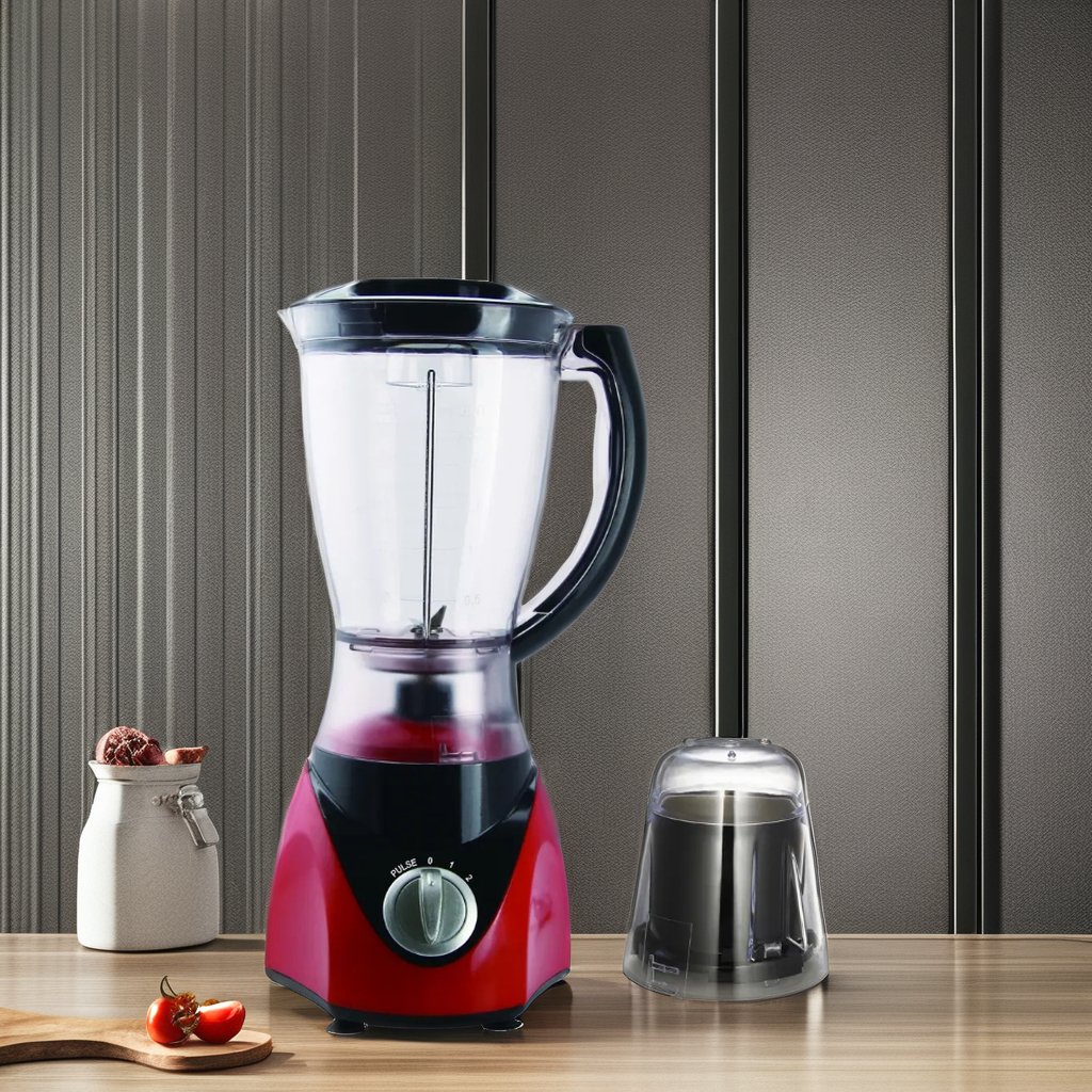 Factory Price 350W 2 In 1 1.5L Plastic Jar Glass Jar 4 Speeds Electric Blender Table Blender Mixer Blender