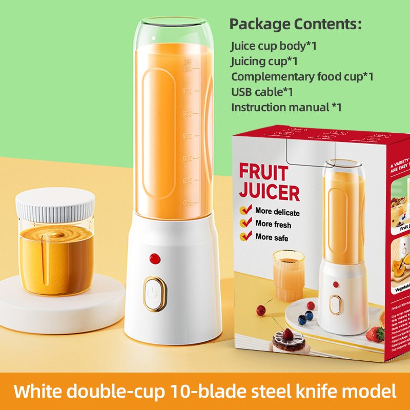 Portable 10 Blade Wireless Blender Baby Food Machine 1500mA Blender Electric Juice Extractor Home Use Fruit Electric Juicer