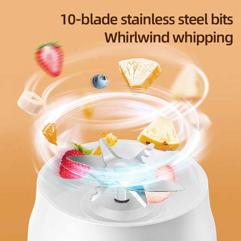 Portable 10 Blade Wireless Blender Baby Food Machine 1500mA Blender Electric Juice Extractor Home Use Fruit Electric Juicer