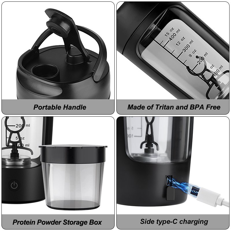 650ml USB electric safety mini portable personal rechargeable juicing mixing crush ice juicer blender