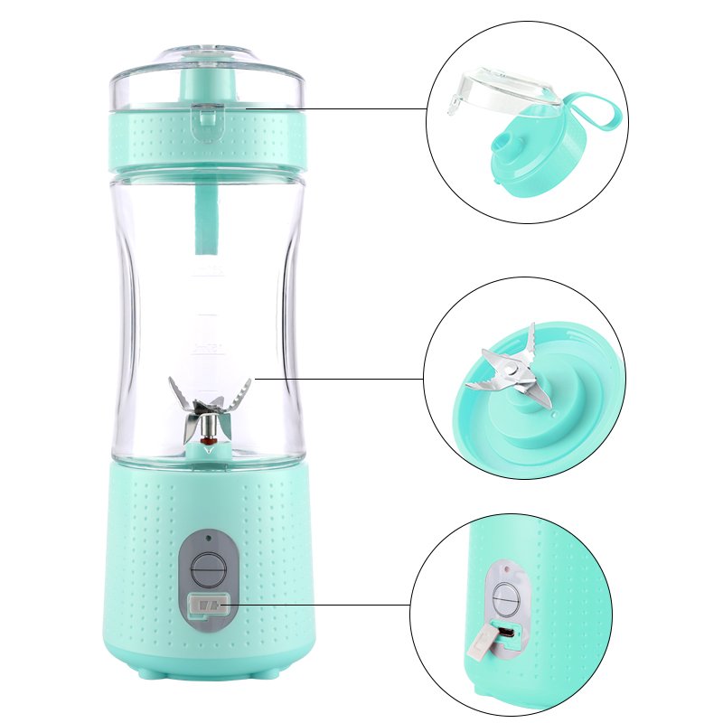 First Piece Special Price 6 blades usb mini rechargeable portable Smoothies blender slow juicers kitchen food extractor machine