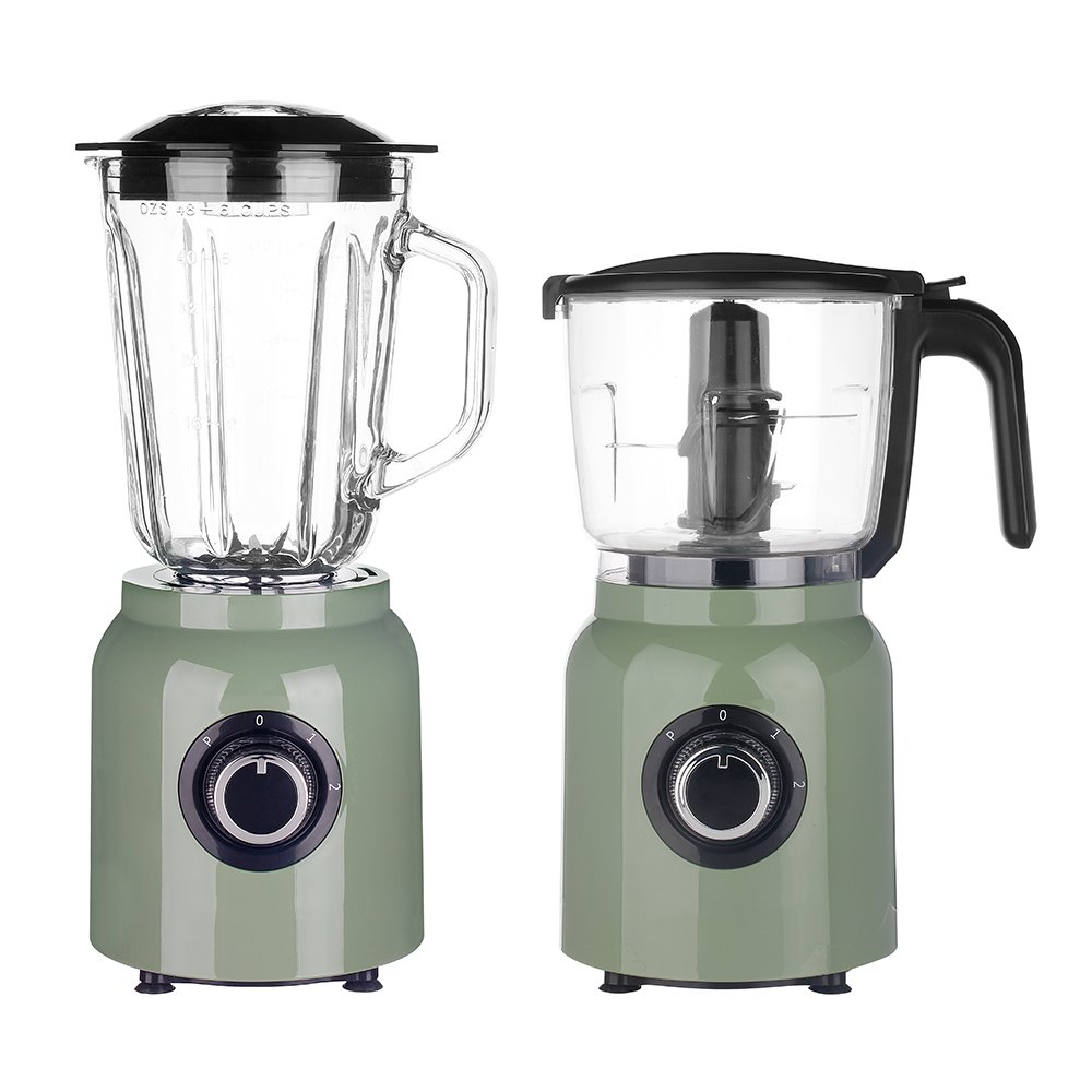 Kitchen appliance deluxe retro Glass Jug food juicer blender, food chopper processor mixer, smoothie maker