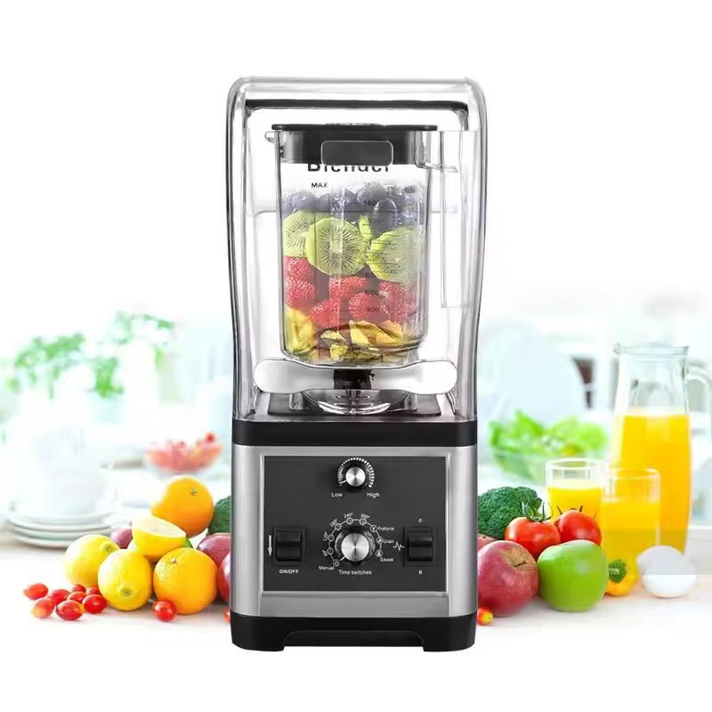 Silver Crest Blender 4500W 2L Large Capacity Commercial with Mixer Grinder Heavy Duty Machine Portable Ice Smoothie Blenders Oem