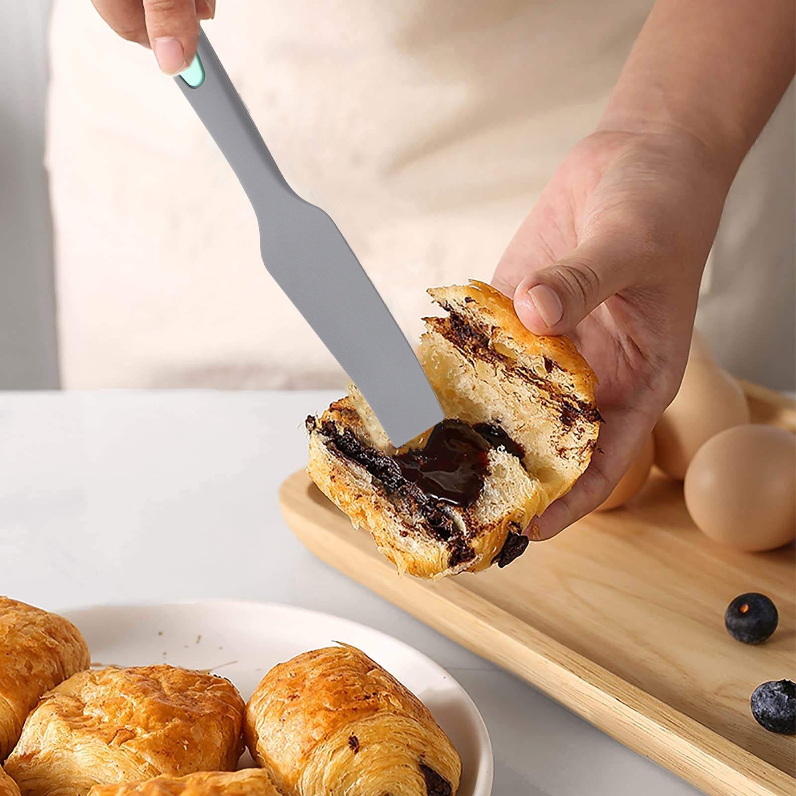 High Quality Kitchen Baking Stainless Steel Spatula Nonstick Cookware Silicone Pastry Utensils Dishwasher Safe Hand Blender