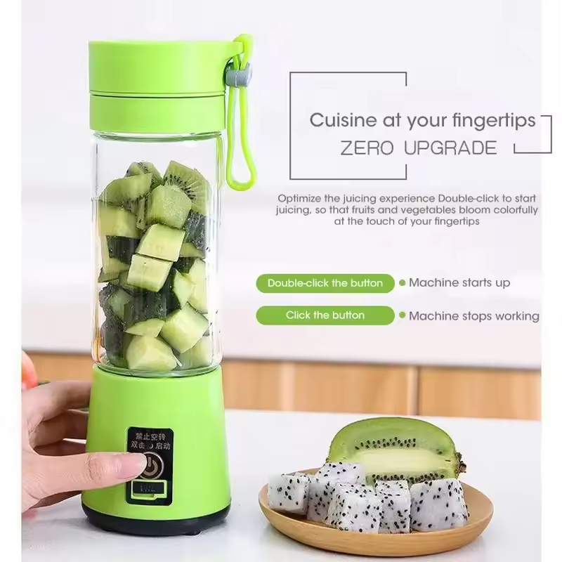 Portable 500Ml Mini Rechargeable Electric Mixer Extractor Fresh Bottle Juice Portable Blender Juicer Cup With Lid And Handle