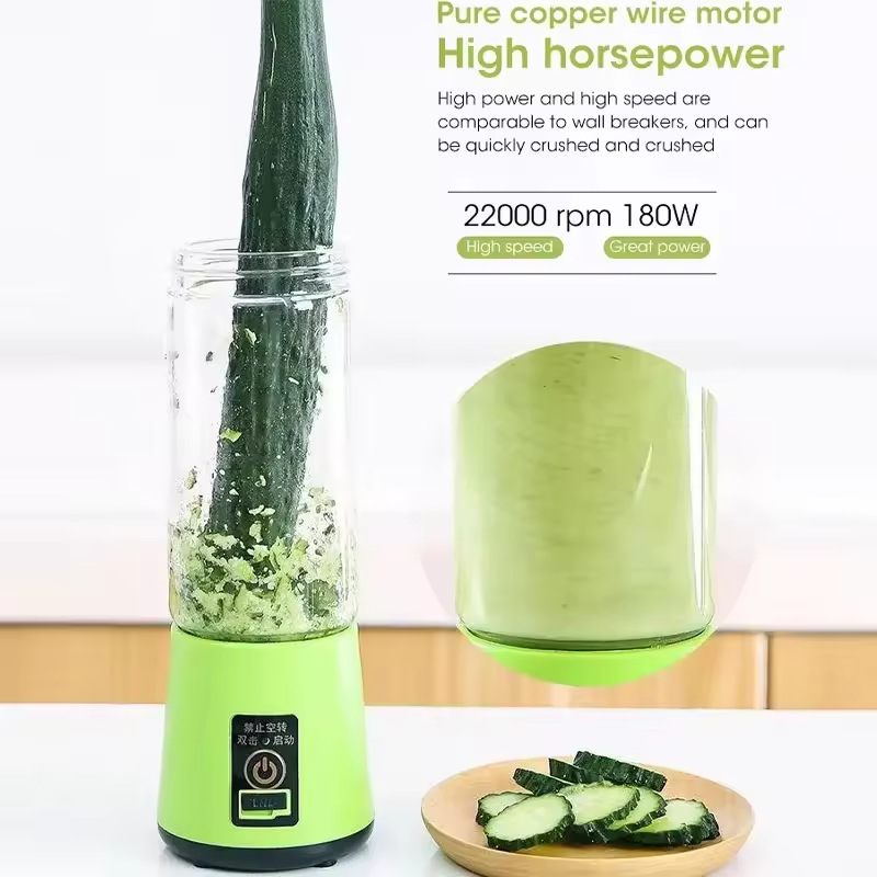 Portable 500Ml Mini Rechargeable Electric Mixer Extractor Fresh Bottle Juice Portable Blender Juicer Cup With Lid And Handle