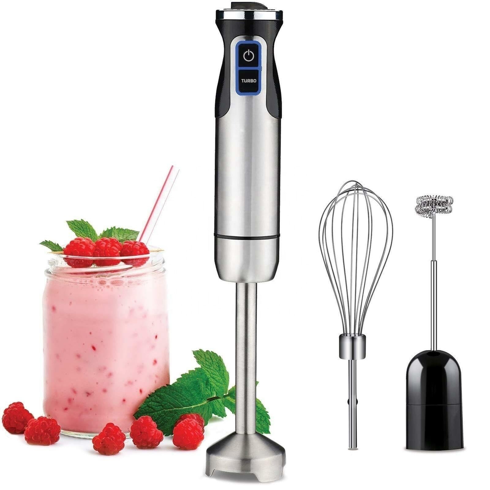 Turbo Mode 3-in-1 Smart Hand Blender Stick 800W 220v 2 Speed Immersion Blender with Whisk, Beaker