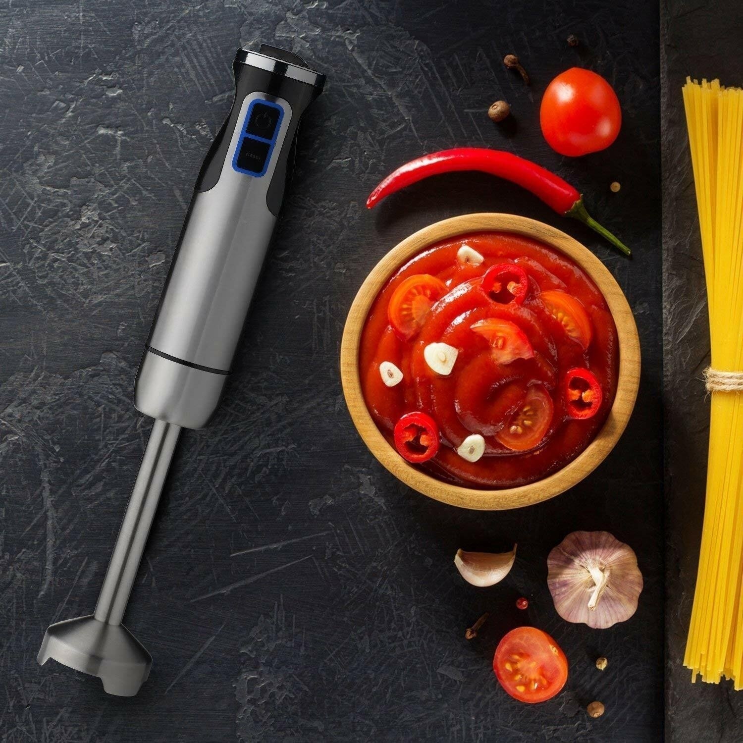 Turbo Mode 3-in-1 Smart Hand Blender Stick 800W 220v 2 Speed Immersion Blender with Whisk, Beaker