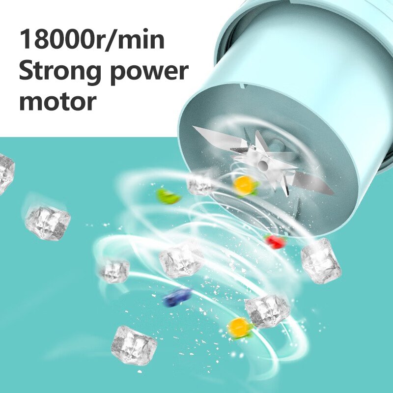 Portable outdoor leakproof rechargeable electric juicer bottle sports handheld ton bucket fresh juicer blender