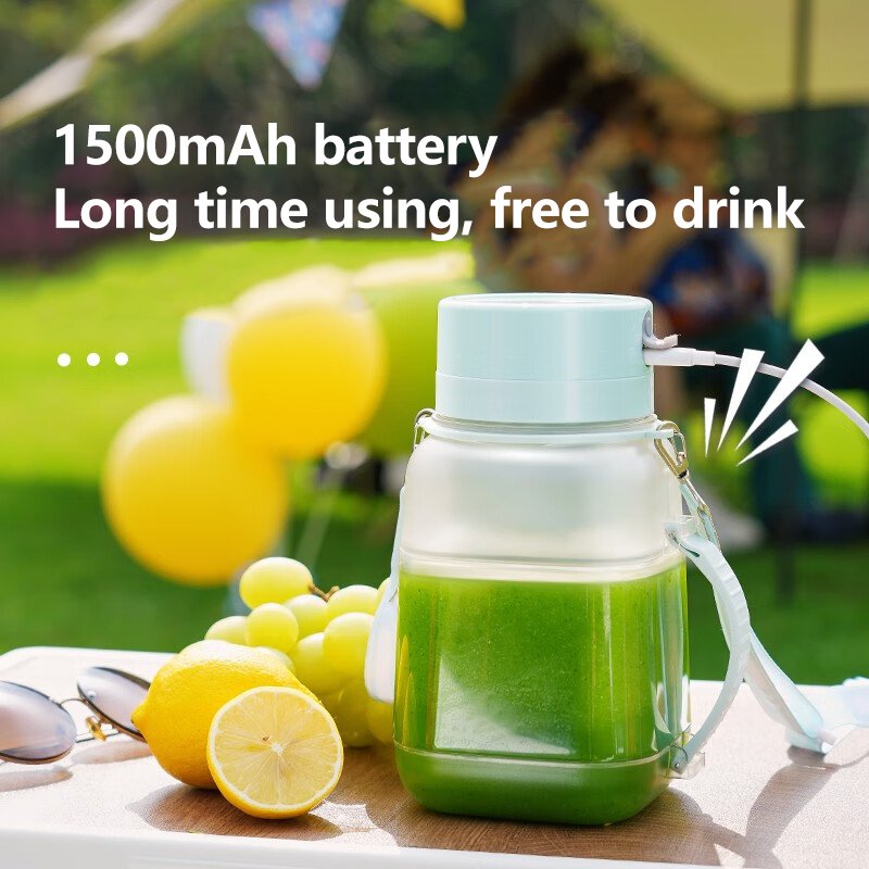 Portable outdoor leakproof rechargeable electric juicer bottle sports handheld ton bucket fresh juicer blender