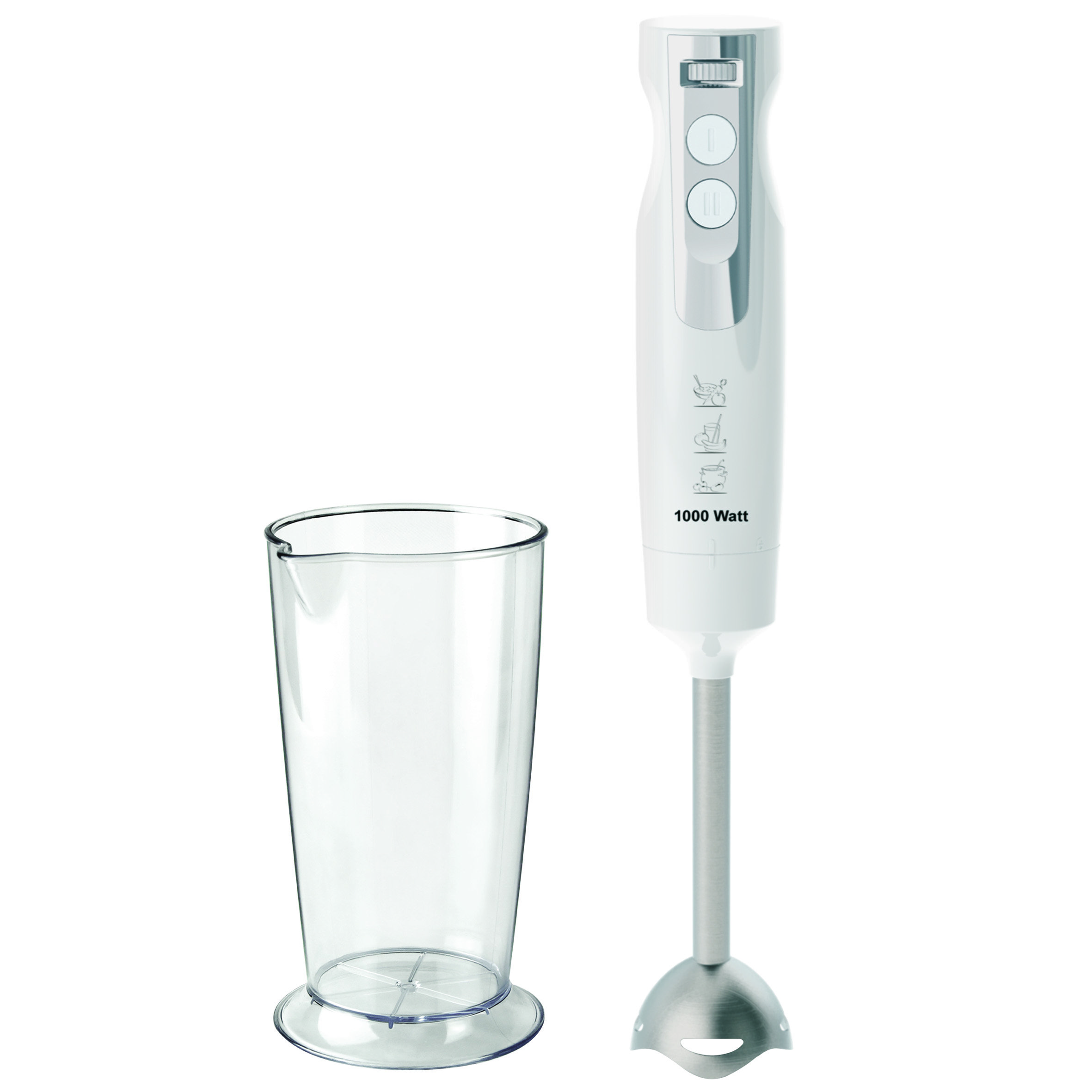 Hawkins 4 in 1 Hand Blender Stick Mixer 230V 1000W Manual Hand Blender 2 Speeds Vegetable Chopper Rechargeable Handheld Blender