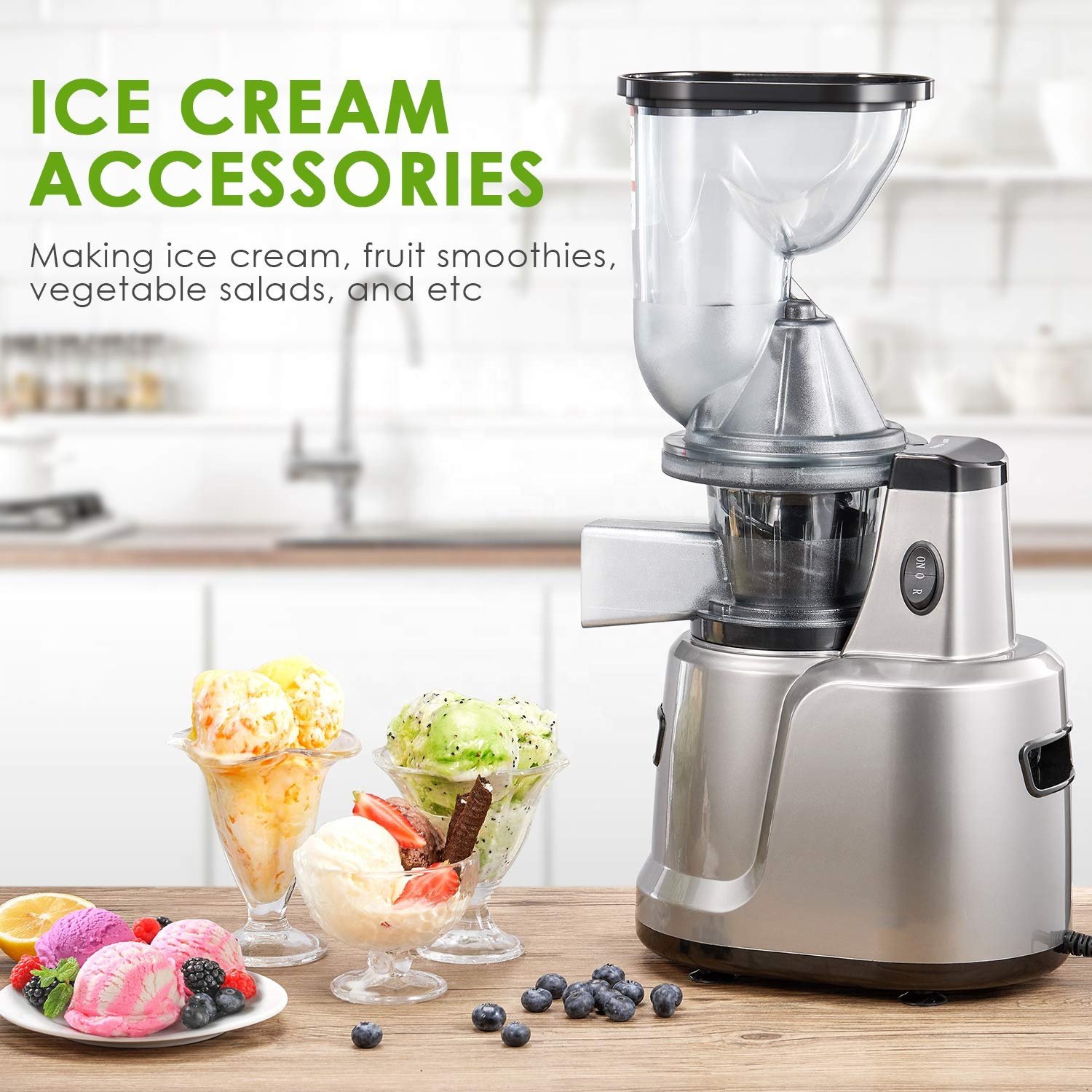Wide Mouth Portable Extractor Blender Ginger Machine Hydraulic Slow Juicer Low Noise Cold Press