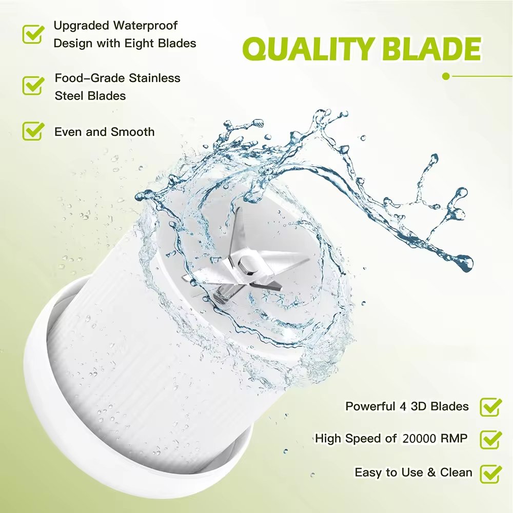 380ml Portable Electric Juicer Smoothie Blender USB Rechargeable Food Processor Fruit Mixer Machine Mini Juicer Blender Cup