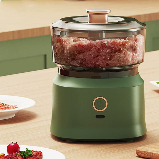 2024 Rechargeable Food Processor Blender White Green Food Processor Meat And Vegetable Chopper Grinder