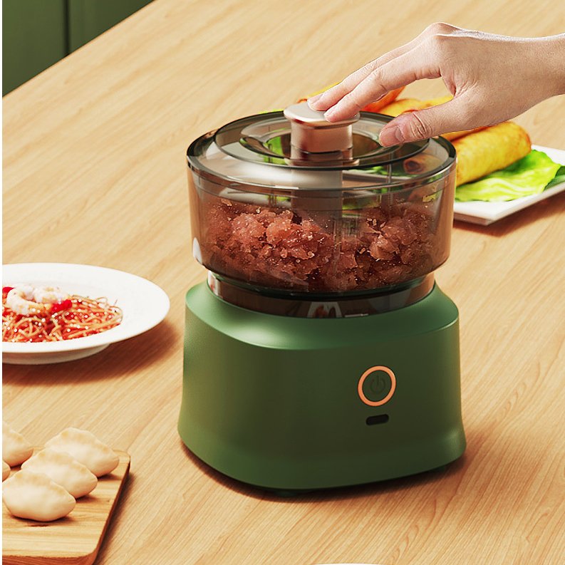 2024 Rechargeable Food Processor Blender White Green Food Processor Meat And Vegetable Chopper Grinder