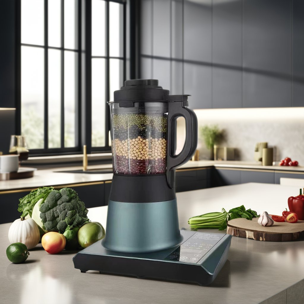 800W Fully Automatic Stainless Steel Household Use Multi-Function Plastic Blender Grinding Chopping Cooking Soya Bean Milk