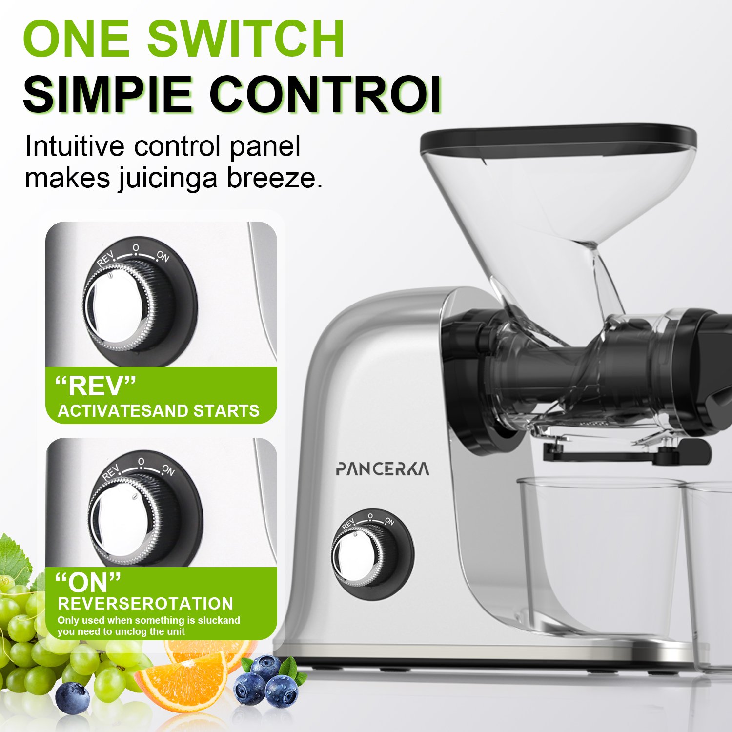 PANCERKA 3 In 1 Slow Juicers Extractor Machine 1000w Strong Motor Blenders And Quiet Motor Juicers Machine Orange Juicers.