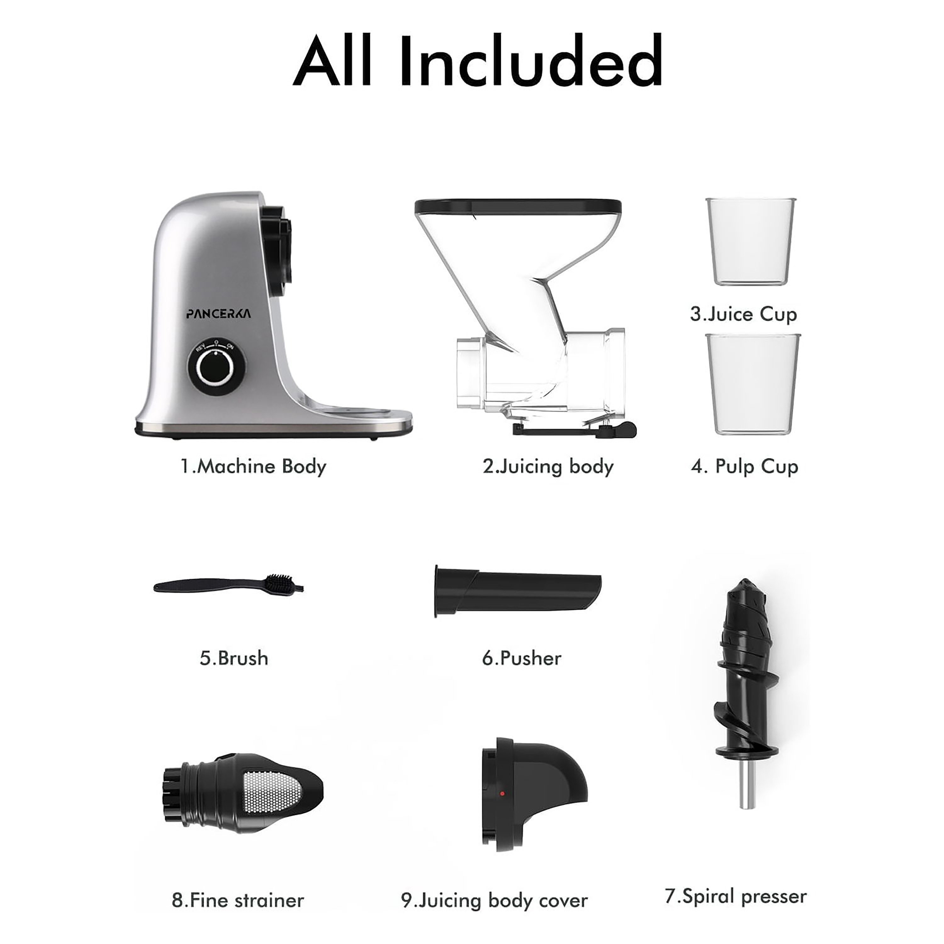 PANCERKA 3 In 1 Slow Juicers Extractor Machine 1000w Strong Motor Blenders And Quiet Motor Juicers Machine Orange Juicers.