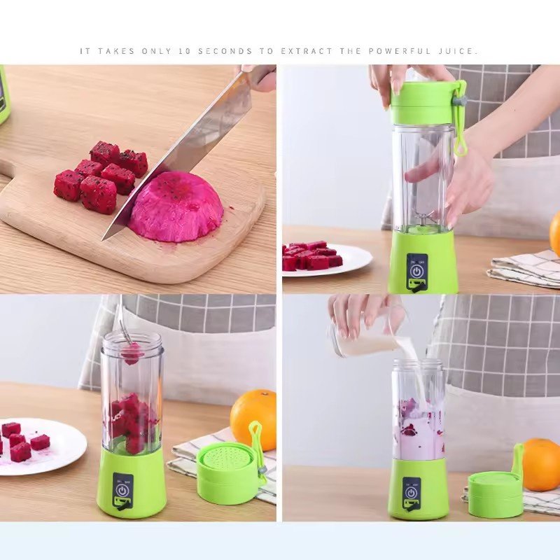 Customized Color Mini Juicers 6 blades portable usb blender 2 cups 400ML juicer extractor machine mixer for kitchen