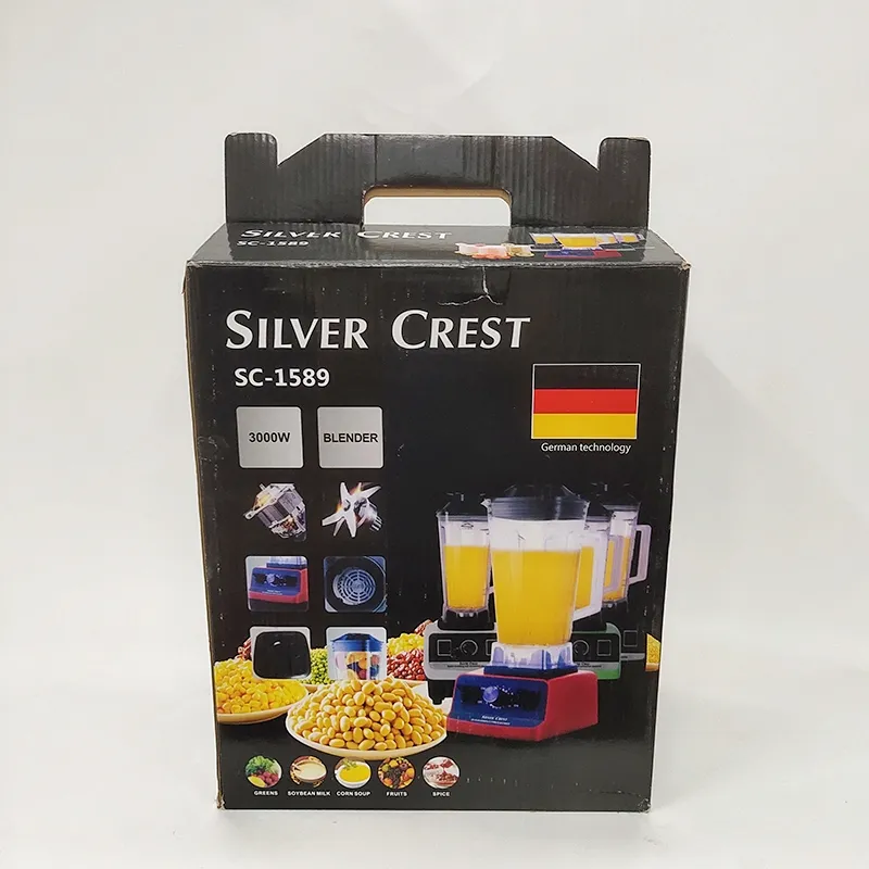 2 in 1 Silver Crest Blender 2L High Speed Food Mixer 6 Blades Commercial Fresh Juicer