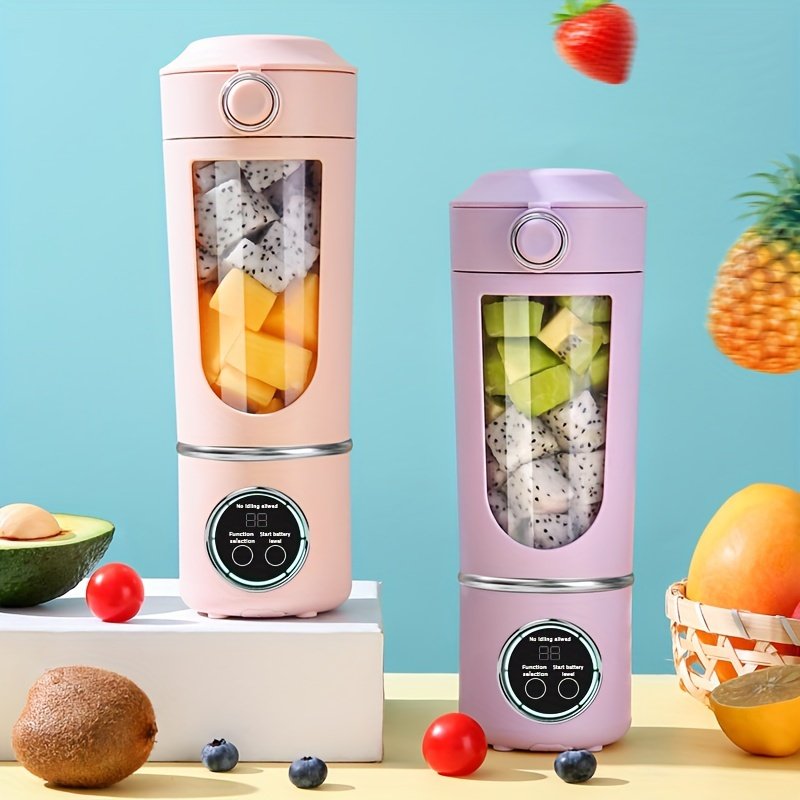 Versatile Digital Display 700ML Small Portable Fresh Fruit Juicer Rechargeable Compact 2 In 1 Juicer Blender Cup