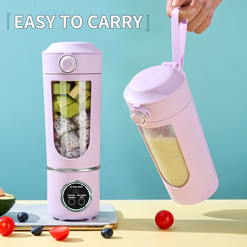 Versatile Digital Display 700ML Small Portable Fresh Fruit Juicer Rechargeable Compact 2 In 1 Juicer Blender Cup