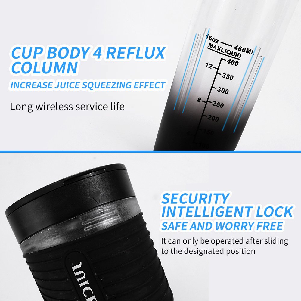 Factory Design Best Selling 470ml Sports Juicer Blender Protein Shaker Electric Portable Rechargeable Blender