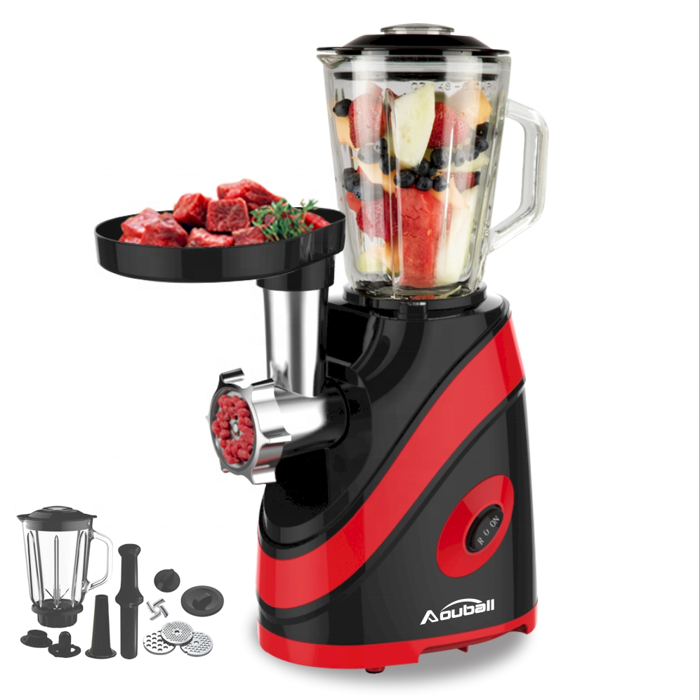 Electrical Double using with Multi SS and injection housing Meat Grinder and Fruits Blender slicer multi 2 in 1