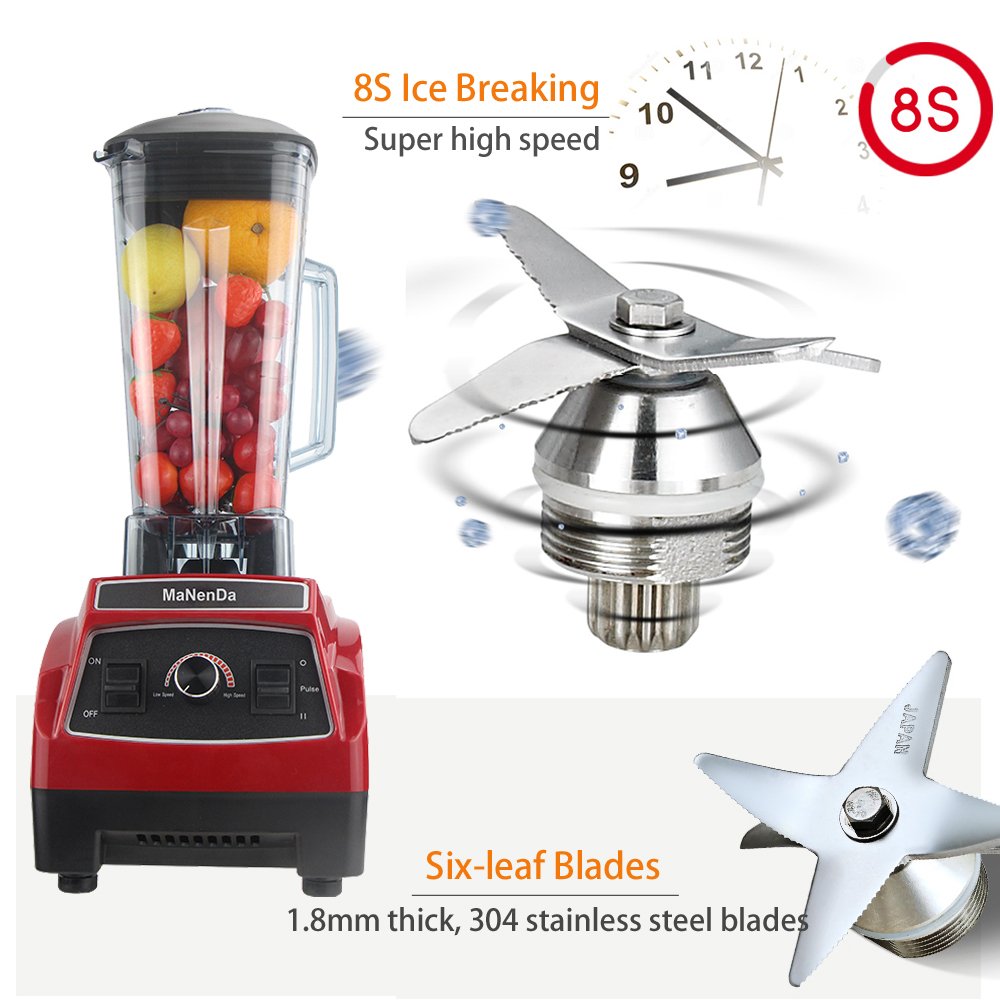 High speed professional 2l food smoothie milkshake vegetable fruit nutrition best commercial smoothie blender