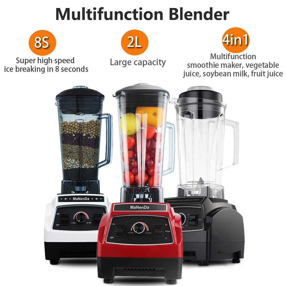 High speed professional 2l food smoothie milkshake vegetable fruit nutrition best commercial smoothie blender