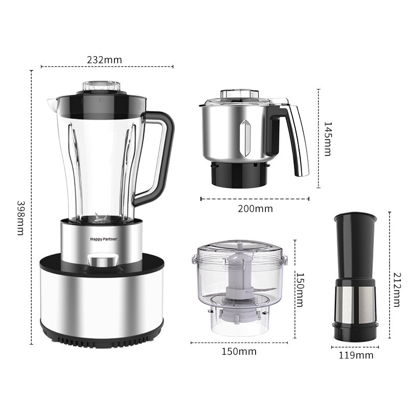 Happy Partner OEM Blender Mixer Juicer Cup Smoothie Electric Juicer Blender Multipurpose Mixer