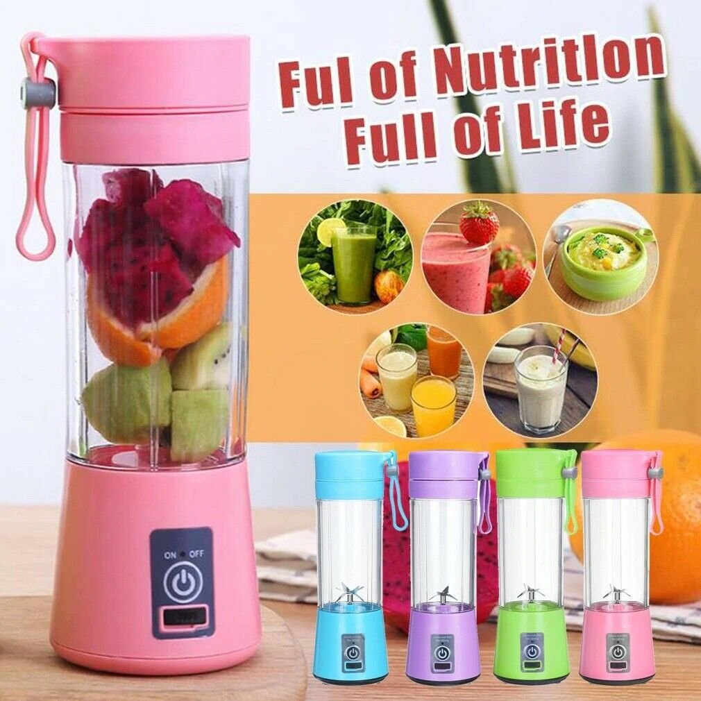 Household outdoor portable USB electric juicer and milkshake blender, including blender blades for car juicers