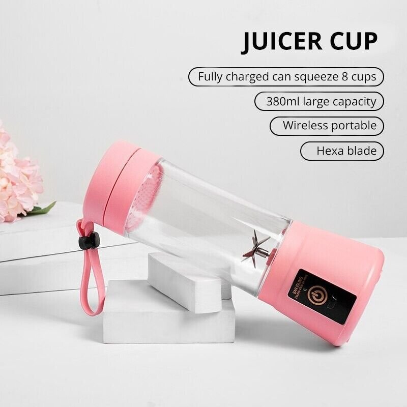 Household outdoor portable USB electric juicer and milkshake blender, including blender blades for car juicers