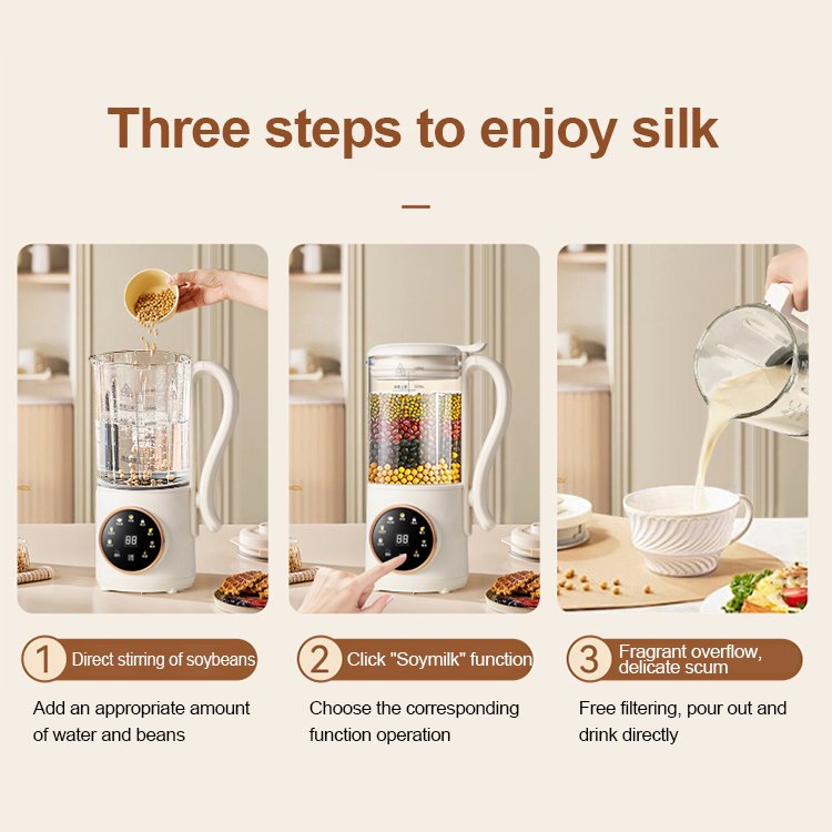 JX-319 New silent design electric soup maker multifunction blender cooker smoothie mixer blender