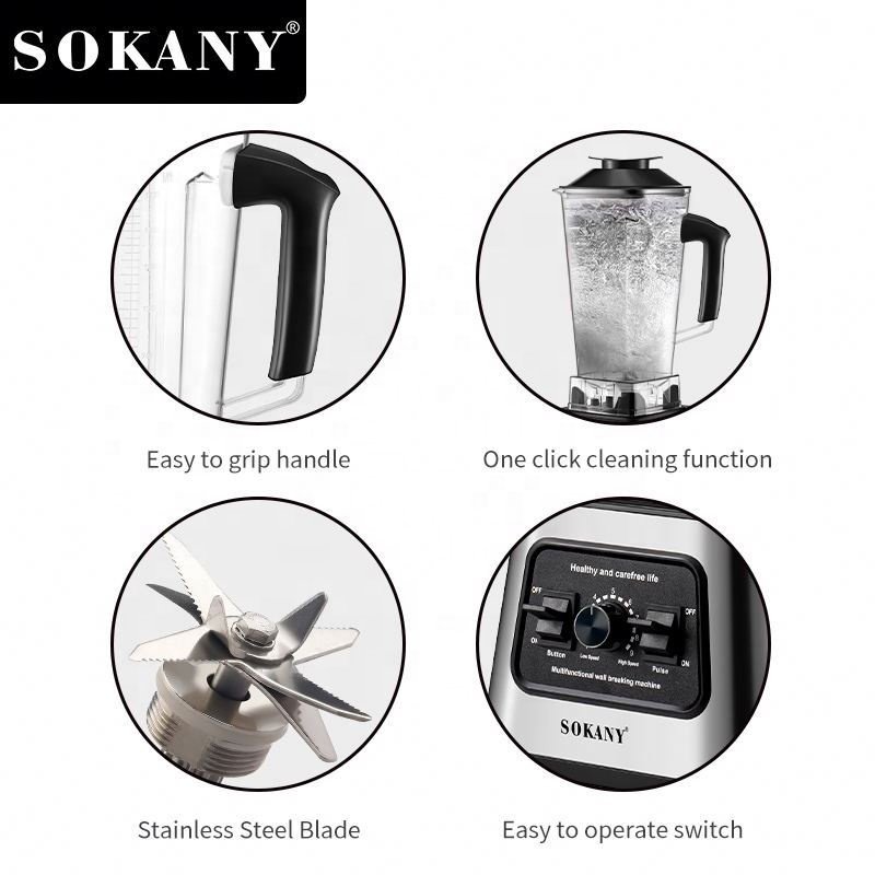 Sokany Popular 6000w 2.5l Large Capacity Beauty Blender Machine Personal Fresh Fruit Orange Electric Juicer Extractor