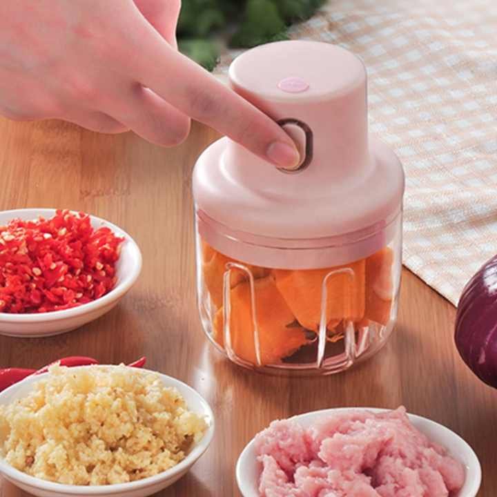 Usb Wireless Electric Mini Meat Grinders Slicers Food Crusher Automatic Vegetable E Chopper Garlic Blender