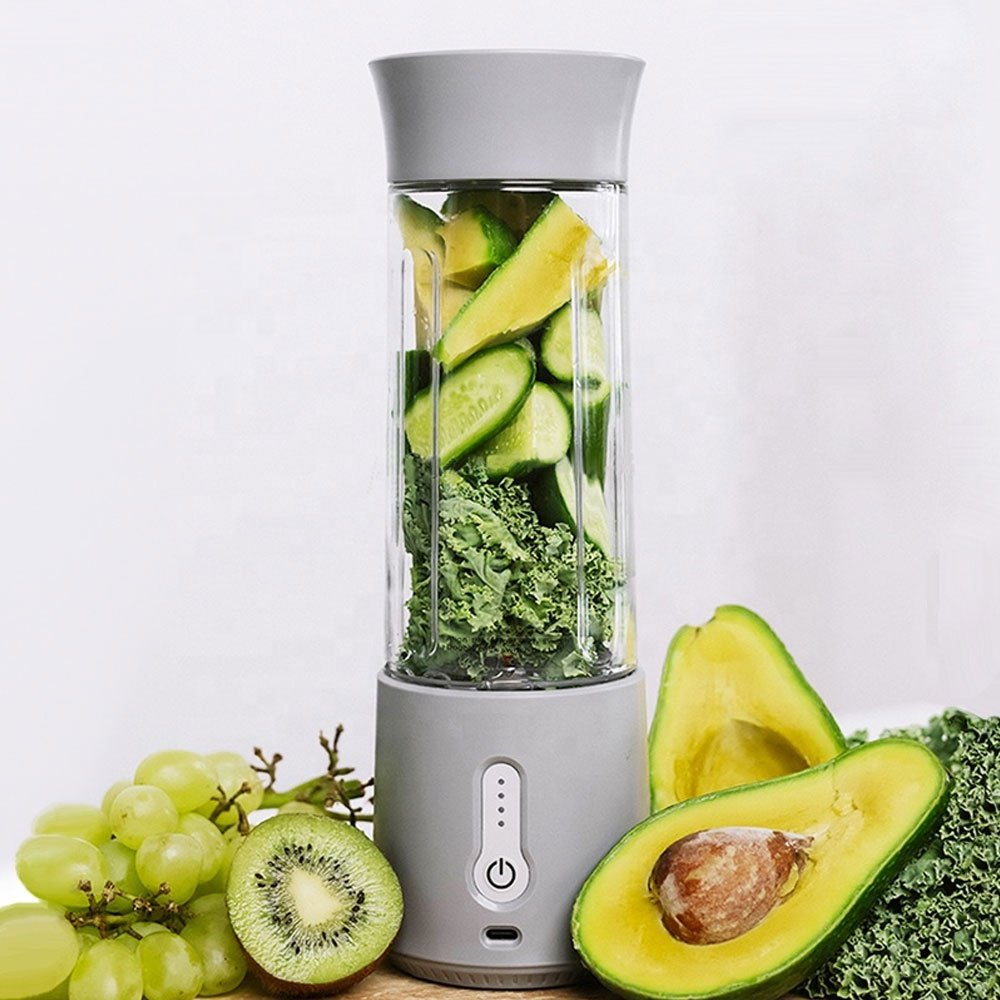 Hot selling 500ml Personal rechargeable Portable Blender and USB Fruit smoothie six blades juicer blender
