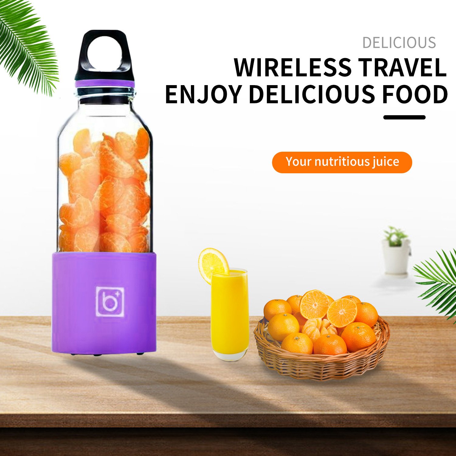 Travel Portable Fresh Fruit Smoothie Blender Mini Portable Juicer Blender