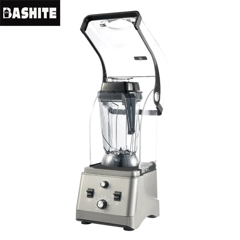 110V-240V Heavy Duty Nut Grinder Frappe Machine Blender Household low noise smoothie machine with hood Catering business custom