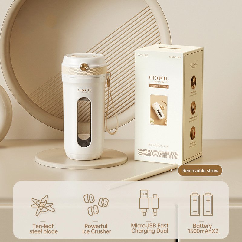2024 New IP68 Z03 10 Blades Mini Type-C Portable Fruit Juicer Blenders Hand Blender Cup Ice Crusher Machine Juicer Maker Blender