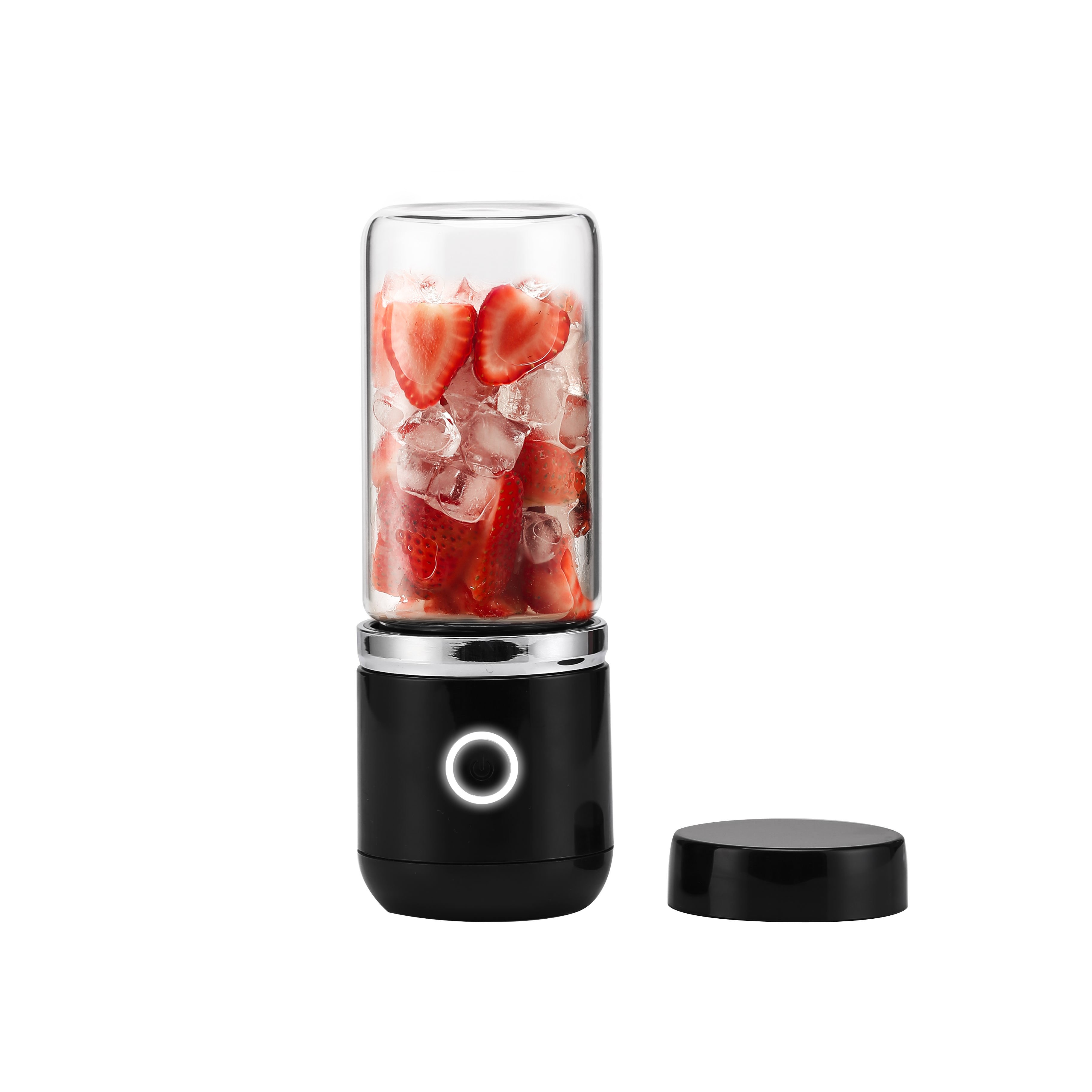 3.7V white color rechargeable usb charge personal mini portable smoothie maker wireless hand mixer portable battery blender