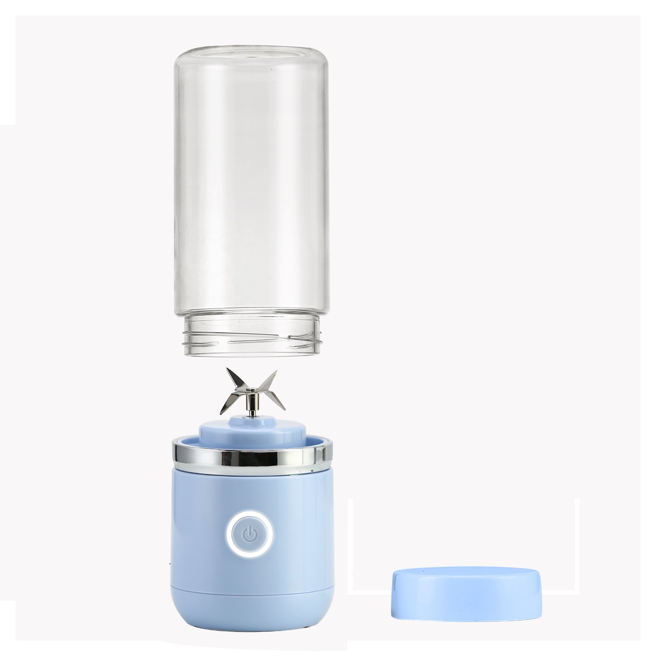 3.7V white color rechargeable usb charge personal mini portable smoothie maker wireless hand mixer portable battery blender