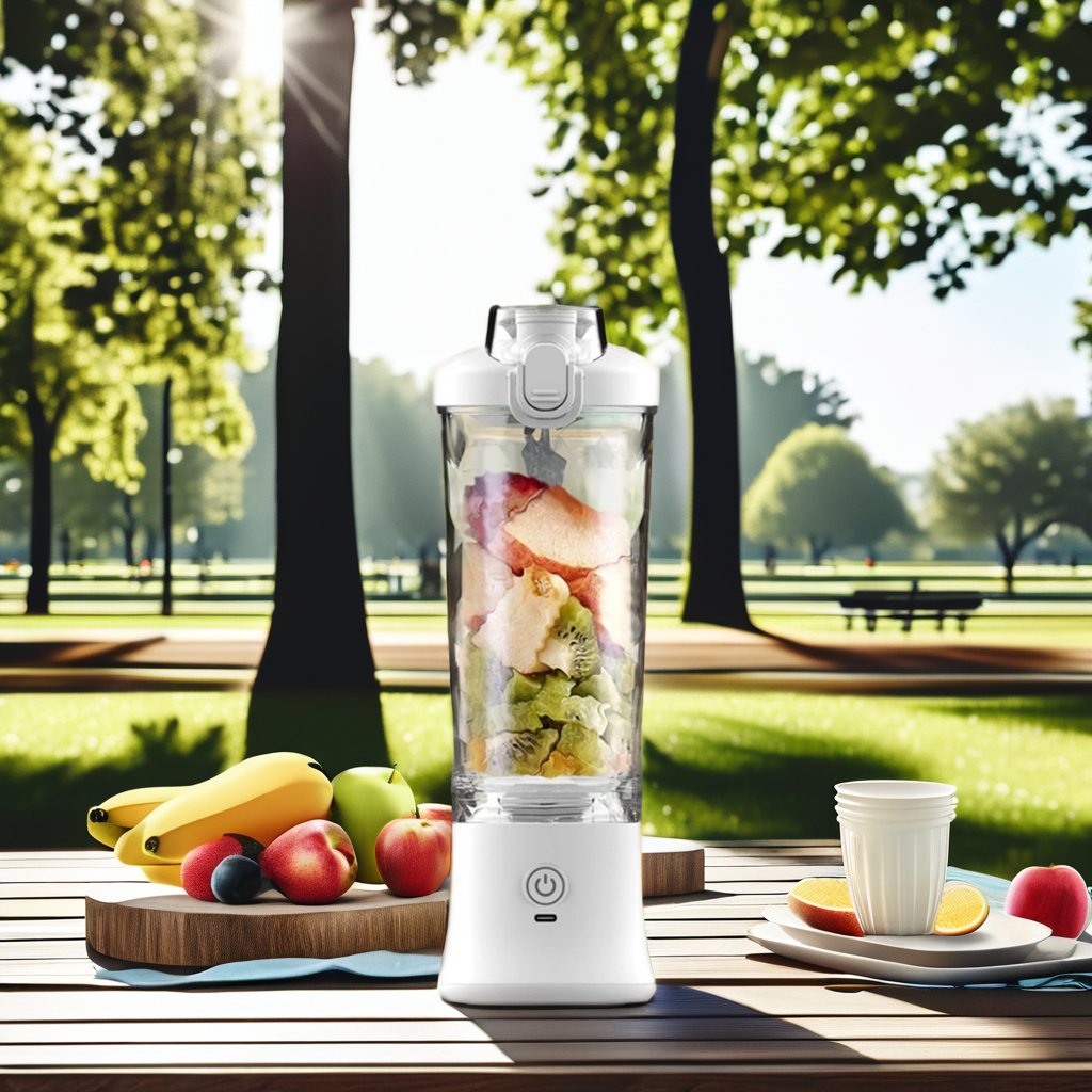 Portable Mini Magnetic Induction Blender Juicer USB Power Source for Household Car Use Plastic Container Ice Crusher Included